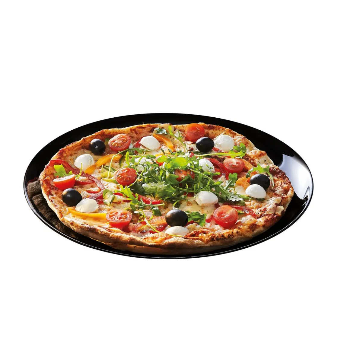 Assiette à pizza noire 32 cm Friend's Time