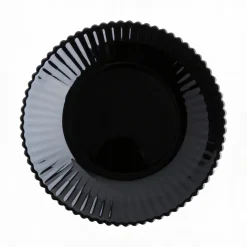 Assiette creuse noire 20 cm Bloom