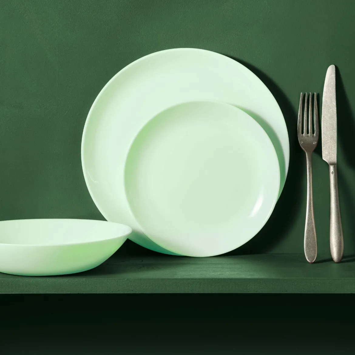 Assiette plate 25 cm Diwali Paradise Green