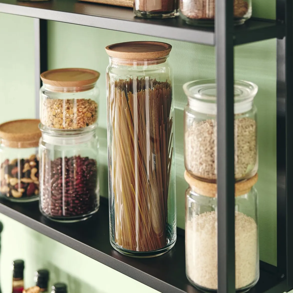 Bocal à spaghetti 200 cl Pure Jar Wood