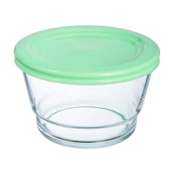 Coupelle 80 cl Eat & Joy avec couvercle vert